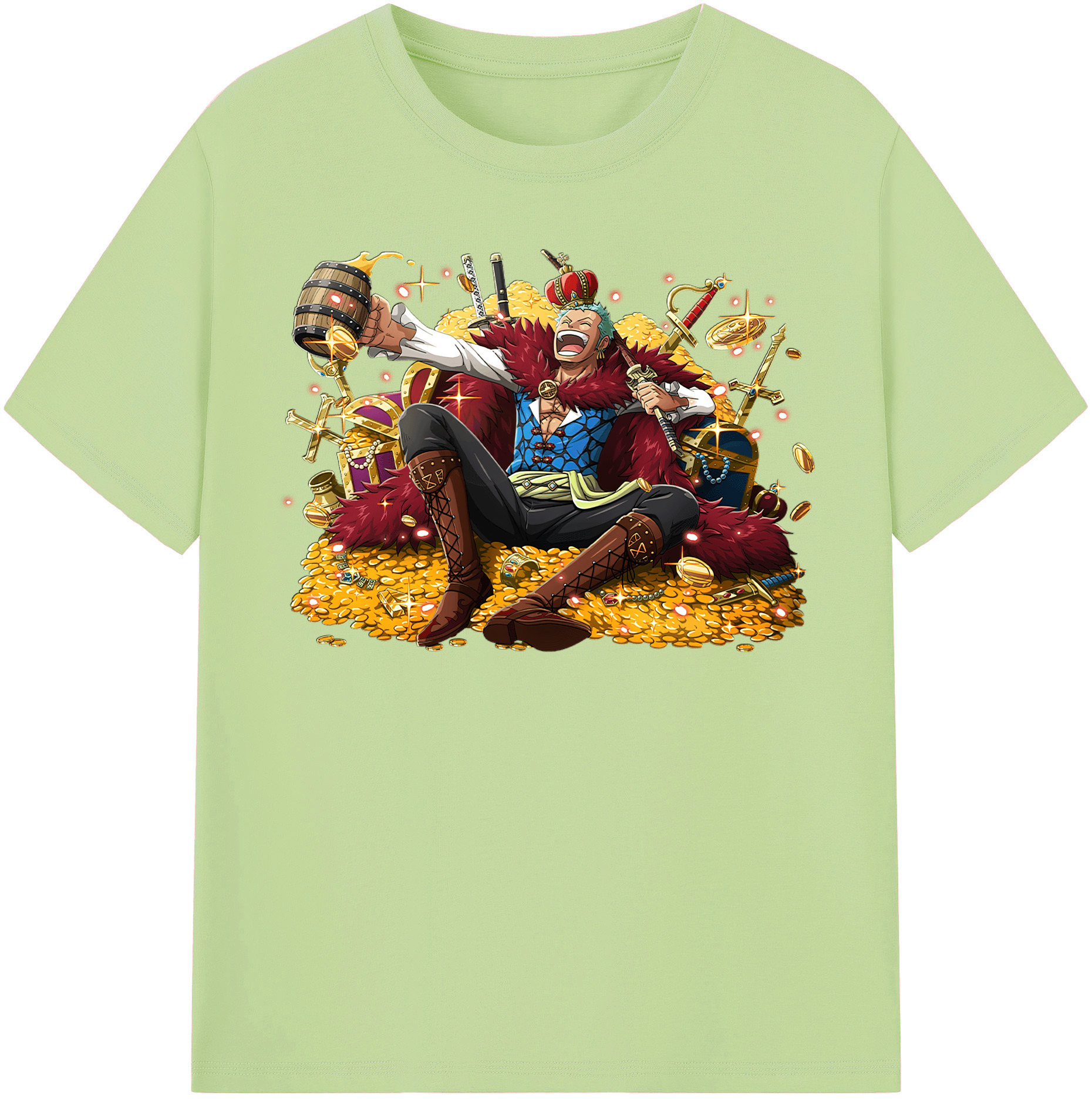 ワンピース ロロノア・ゾロ ONE PIECE Roronoa Zoro 綿100％半袖Tシャツ（フロントプリント）